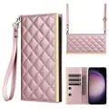 Mtp Products Samsung Galaxy S23 Luksuriøst Vattert Lommeboketui - Roségull