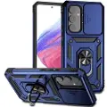 Mtp Products Samsung Galaxy A54 5G Hybrid-deksel med Roterende Ring med Kameraskjold - Blå