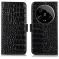 Mtp Products Xiaomi 14 Ultra Crocodile Series Lommebok-deksel i Lær med RFID - Svart