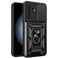 Mtp Products Samsung Galaxy A56 Hybrid-deksel med Roterende Ring med Kameraskjold - Svart