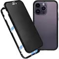 Mtp Products iPhone 16 Pro Max Magnetisk Deksel med Herdet Glass - Privacy - Svart
