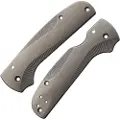 Flytanium Titanium Lotus Scales for Spyderco Shaman - Stonewash handle scales
