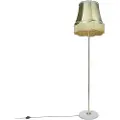 QAZQA Retro gulvlampe messing med bestemor-skjerm grønn 45 cm - Kaso