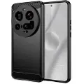 Mtp Products Xiaomi 15 Ultra Børstet TPU Deksel - Karbonfiber - Svart