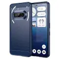 Mtp Products Nothing Phone (3a) Børstet TPU Deksel - Karbonfiber - Blå