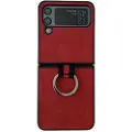 Mtp Products Samsung Galaxy Z Flip4 Belagt Deksel med Metallring - Rød