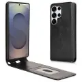 Mtp Products Samsung Galaxy S25 Ultra Vertikalt Flip-Deksel med Kortlomme - Svart