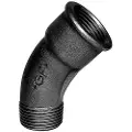 +GF+ long bend 45° black 3/4'' socket nipple