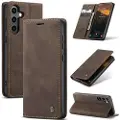 CASEME Samsung Galaxy S25 Caseme 013 Series Lommebok-deksel - Kaffe