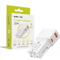 Mobile Origin Travel adapter 25W EU/US/UK/AU whi