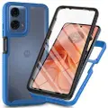 Mtp Products Motorola Moto E14/G24/G04/G04s 360 Beskyttelse Deksel - Blå / Klar