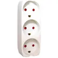 Gripo Socket with 3 outlets and earth White