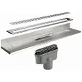 Unidrain sampak 800 mm - Type 1004. 10mm ramme. Column rist og 75 mm lodret udløbshus
