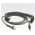 Zebra - USB-kabel - USB - 2.7 m - rullet sammen - for Symbol LS2208, LS4208, LS4278 Zebra VC80X