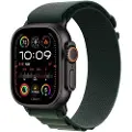Apple Watch Ultra 2 GPS + Cellular 49mm - Black Titanium Case with Dark Green Alpine Loop - Medium
