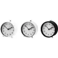 4Living Rund vekkerklokke med metallhus og lydløst urverk - 10 cm