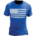 Tops knives Flag Logo Blue t-skjorte, L