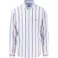 Fynch&Hatton Colorful Linen Stripes Kortarmet Skjorte