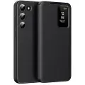 Mtp Products Samsung Galaxy S22 5G Smart Clear View Flip-etui med kortspor - Svart