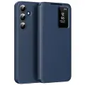 Mtp Products Samsung Galaxy S25 Smart Clear View Flip-etui med kortspor - Safir