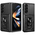 Mtp Products Samsung Galaxy Z Fold7 Hybrid-deksel med Roterende Ring med Kameraskjold - Svart