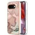 Mtp Products Google Pixel 9a Marble Pattern Electroplated IMD TPU-deksel - Rosa