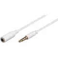 Goobay MiniJack 3.5mm Ext. 4P - Wh - 3m
