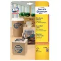 Avery L7103-25, Brun, Oval, Permanent, 63.5 x 42.3 mm, A4, Papir