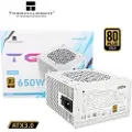 Thermalright TG S (Non-Modular) Hvit - Strømforsyning (PSU) - 650 Watt - 120 mm - ATX 3.0 - 80 Plus Gold sertifisert