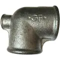 +GF+ tee 90° galvanized reduced 1 1/2-1 1/2-1 1/4''