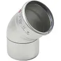 Blücher rustfri 45 grader bøjning Ø110 mm - AISI304/EN1.4301