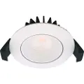 Nordtronic Velia Low Profile LED 5,5W 220-240V 3000K CRI>95 kipvinkel 30° IP44, Mat Hvid, Rund