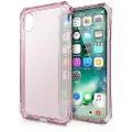 Itskins Spectrum Clear Antimicrobial - Baksidedeksel for mobiltelefon - termoplast-polyuretan (TPU), Impacthane - Lys lyserød - for Apple iPhone X, XS