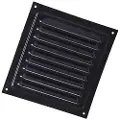 DUKA Jalousie grid 150x150 mm black lacquered aluminium