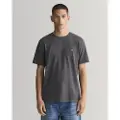 Gant for man. 2003184 T-shirt dark grey shield (XXS), Casual, Cotton, Short sleeve