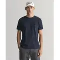 Gant for man. 2003185 Slim Fit Shield T-shirt navy (5XL), Casual, Cotton, Short sleeve