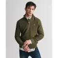 Gant for man. 8030211 Cotton jersey with half zip and green microtexture (L), Casual