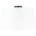 QAZQA Taklampe matt svart med hvit skjerm 45 cm - Combi