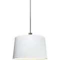 QAZQA Moderne pendellampe svart med skjerm 45 cm hvit - Combi 1