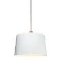 QAZQA Moderne pendellampe bronse med skjerm 45 cm hvit - Combi 1