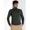 LOIS Jeans for man. 171513125 Basic jumper with green turtleneck (3XL), Casual, Cotton, Long sleeve