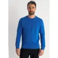 Victorio & Lucchino , V&L for man. 660227141 Blue labyrinth embossed hoodless sweatshirt (XXL), Casual, Cotton, Long sleeve