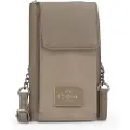 Pepe Jeans unisex. 7095344 Christine taupe mobile phone and card holder shoulder bag (OSFA), Brown, Casual, Polyester