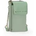 Pepe Jeans for woman. 7925334 Morgan Green Mobile & Card Holder Shoulder Bag green (OSFA), Casual, Polyester