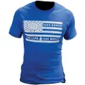 Tops knives Flag Logo Blue t-skjorte, 2XL
