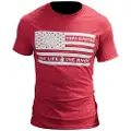 Tops knives Flag Logo Red t-skjorte, XL