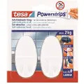 TESA Powerstrips, Tesa, krog, oval, hvid, pakke a 2 stk
