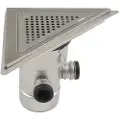 Blücher 110mm 3kt afløb - 3kt.lodret hj.udløb m.stuts rf.stål til sm.membran