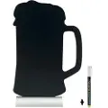 Securit silhouet ØLGLAS bordskilt med alufod
