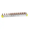 Schneider Electric Loop rail 3PN 12M: 4P RCD 18mm pitch + N L1 N L2 N L3 N L1 N L2 N L3 9mm pitch allows mix of 1P